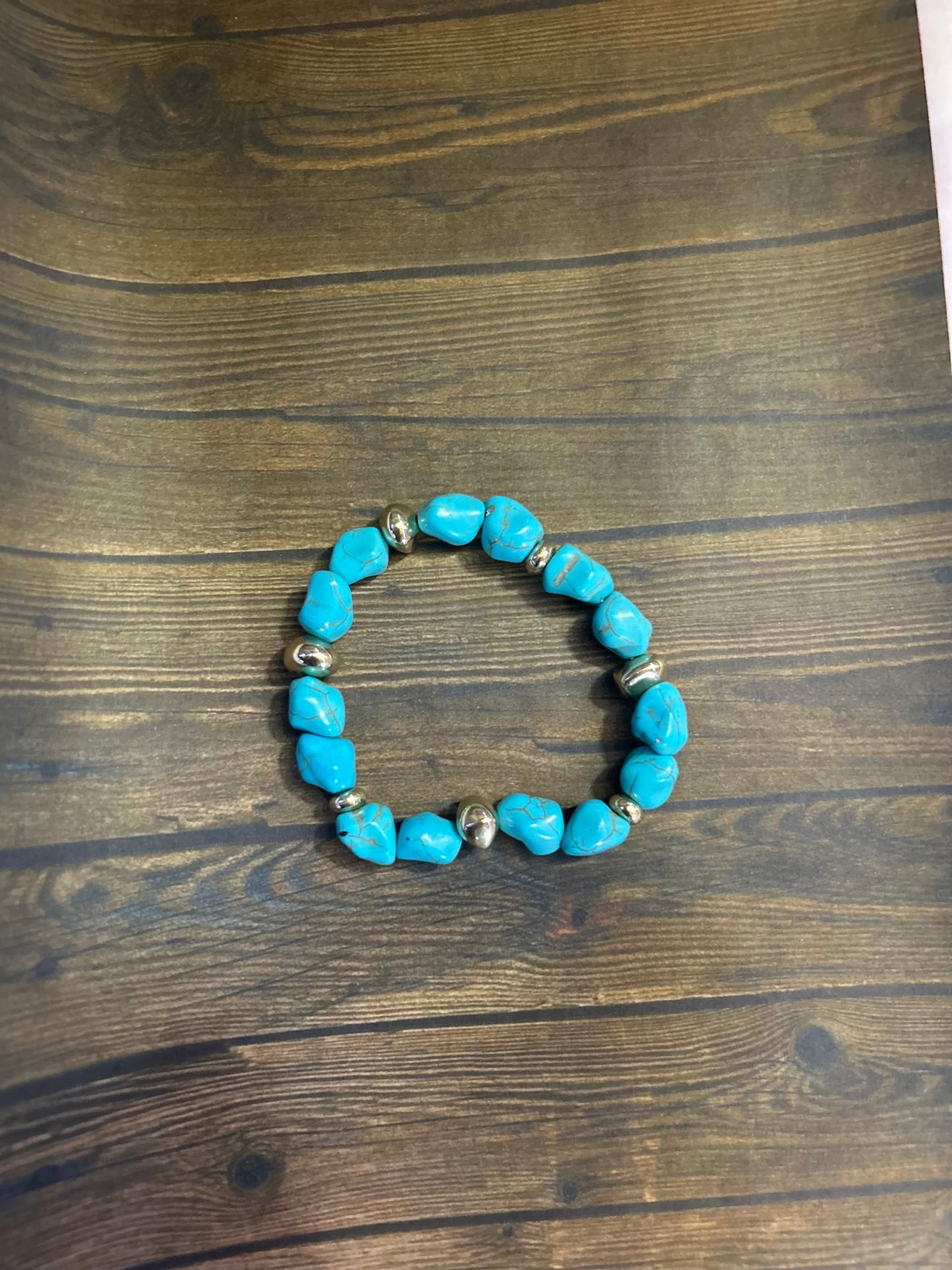 Turquoise Chunk Bracelet