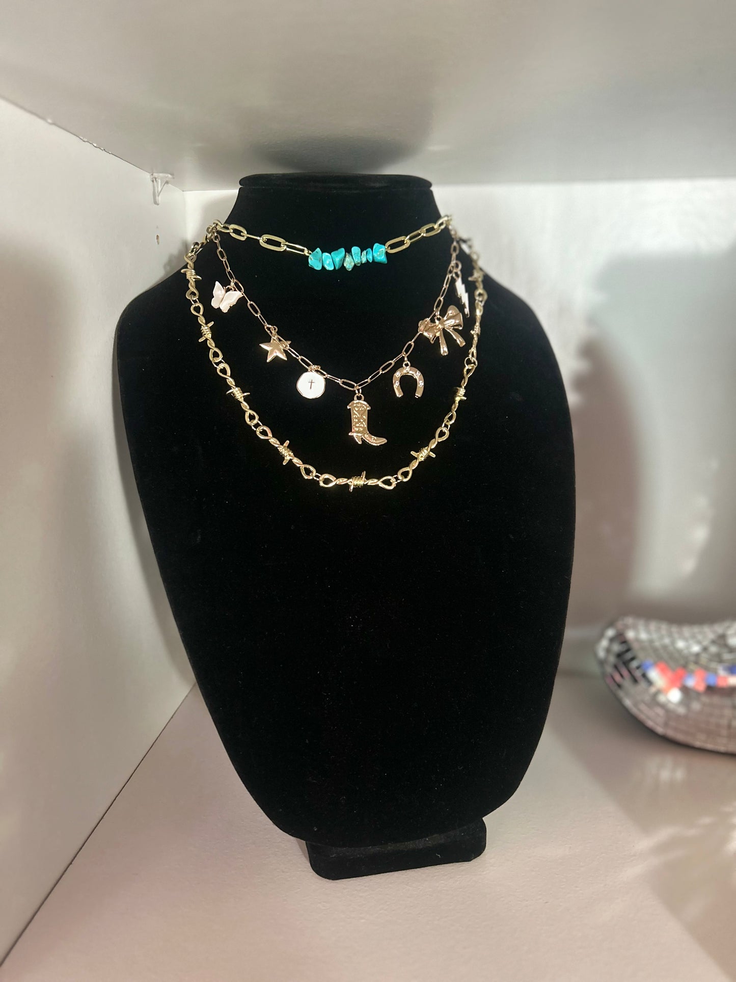 Gold Barb Wire Necklace