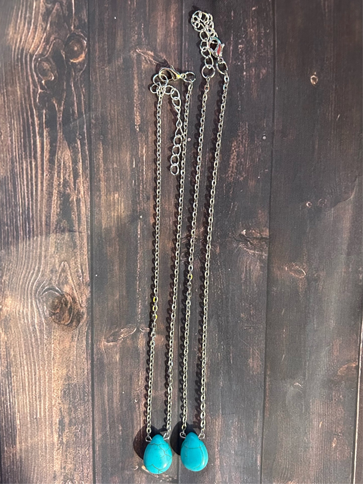 Turquoise teardrop necklace
