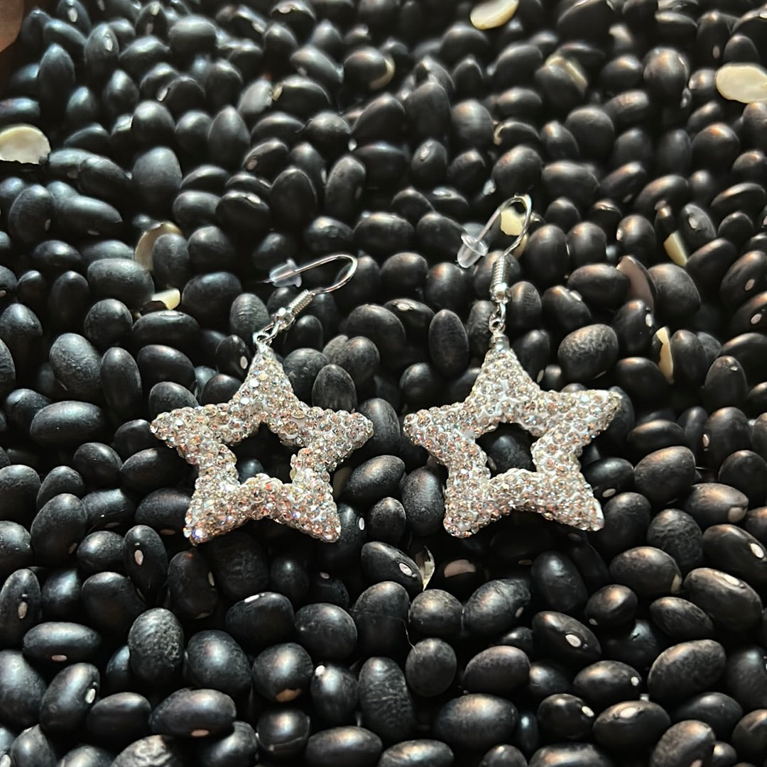 Blinged Out Star Earrings