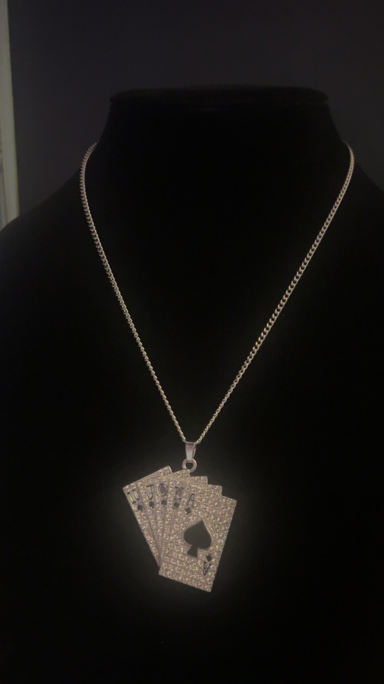 Blinged Out Card Necklace