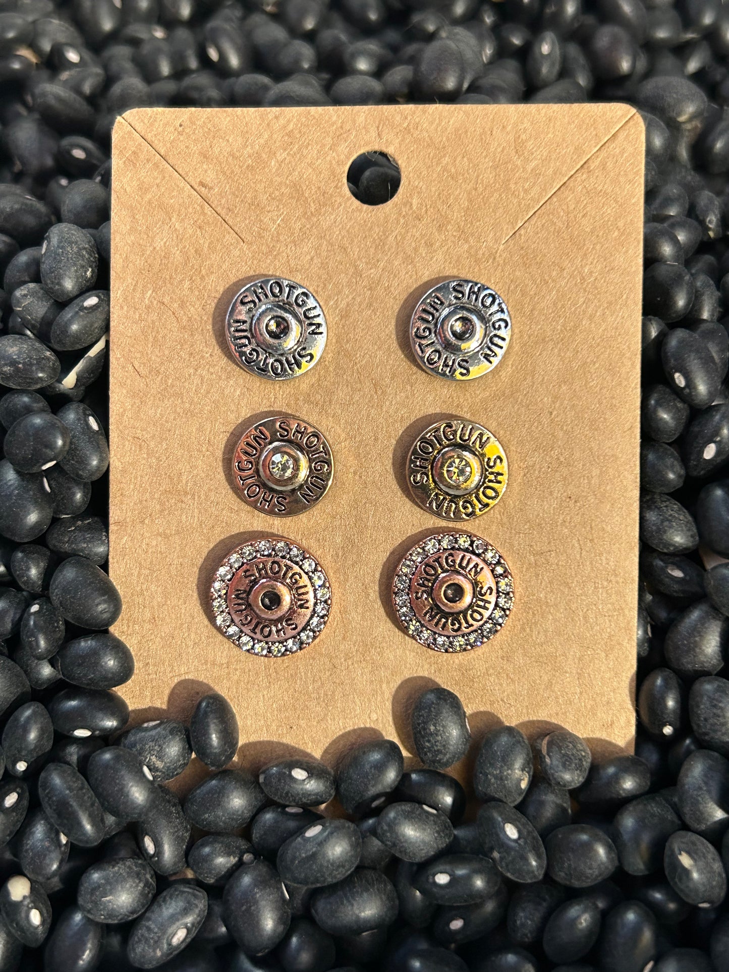 Shotgun stud earrings