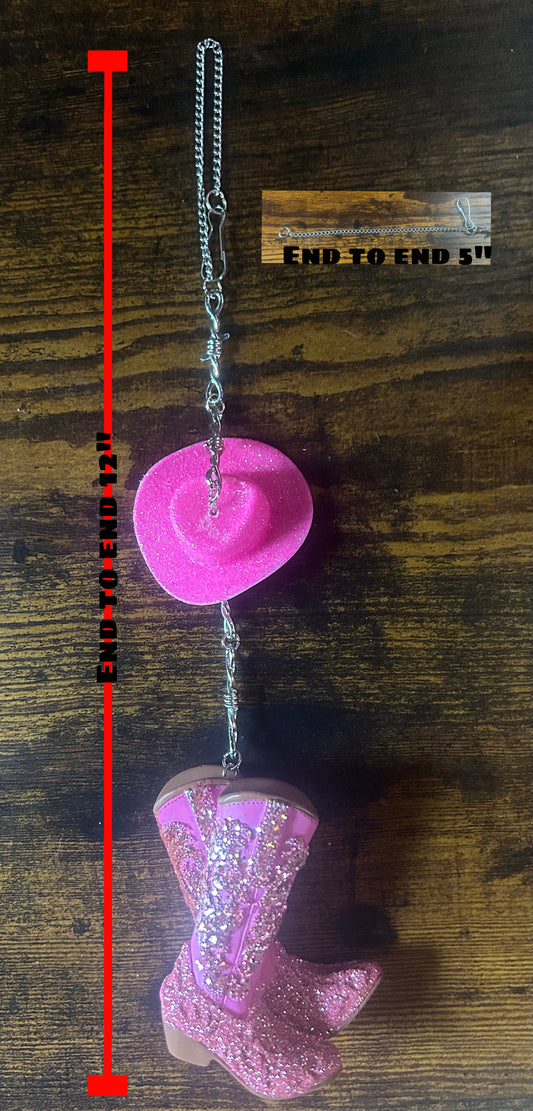 Pink Rodeo Vehicle Charm