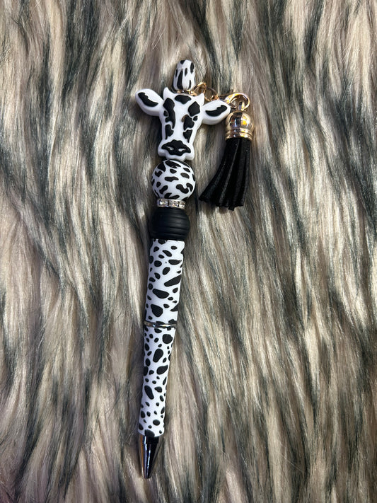 Cow print pen