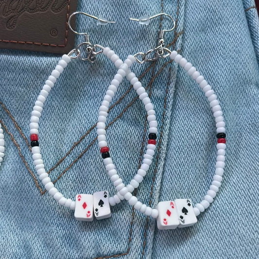 Ace hoop earrings