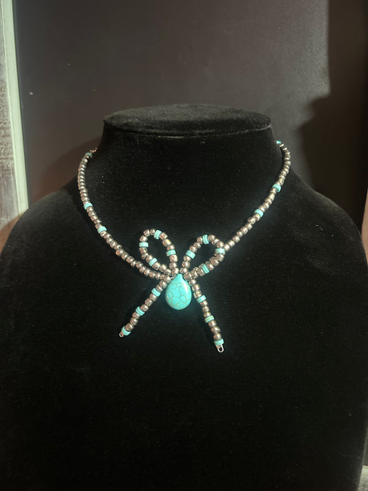 The Turquoise Drop Bow