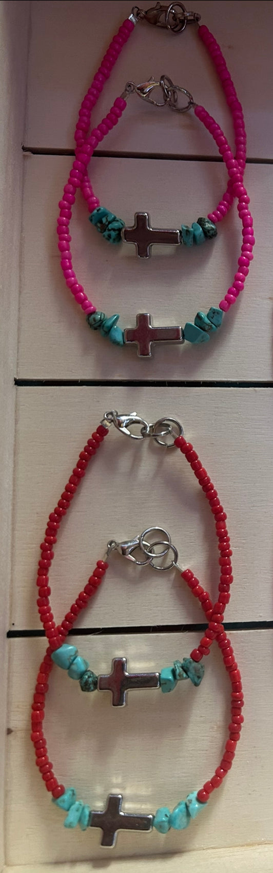 Cross & Turquoise Bracelet