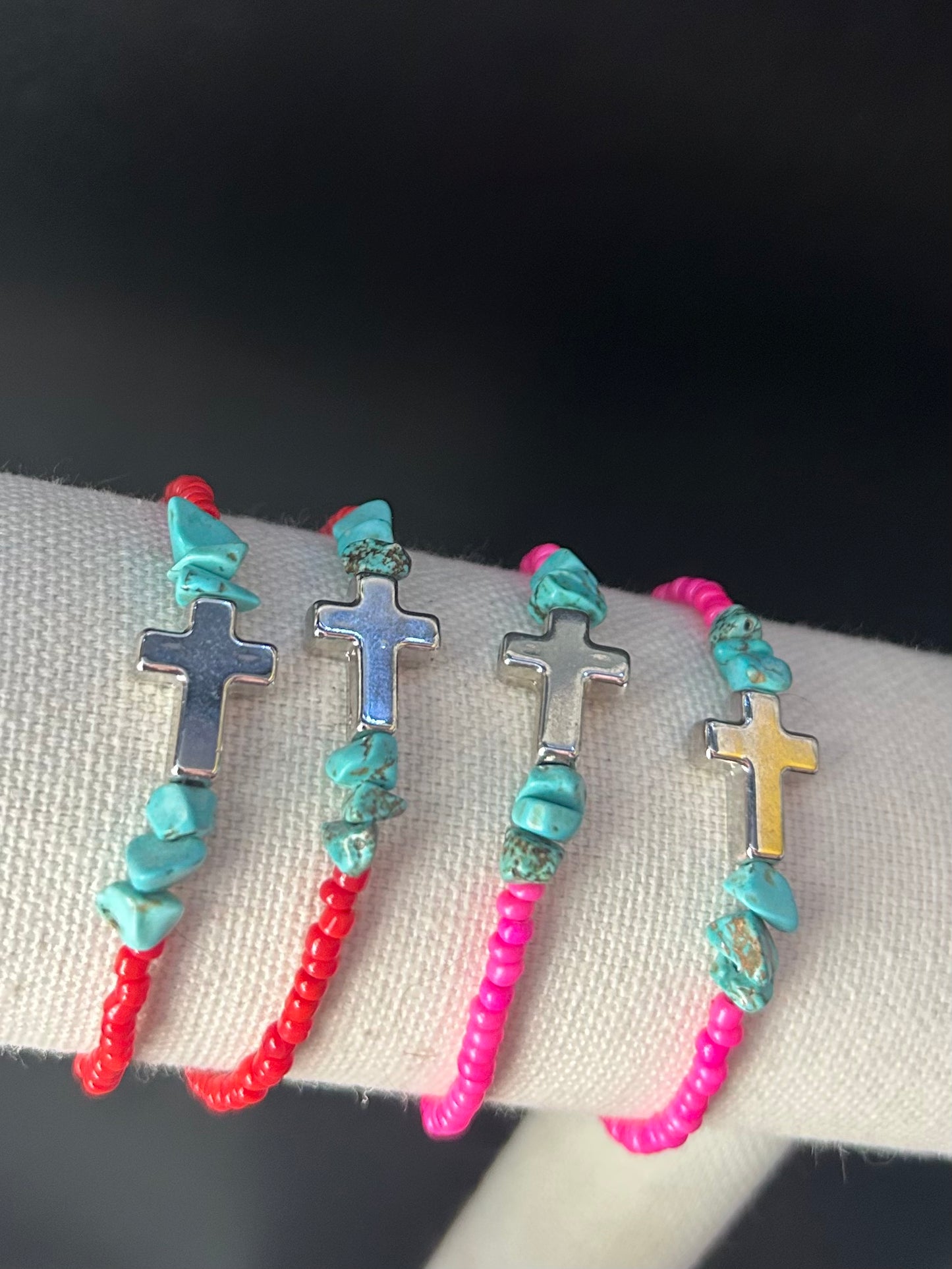 Cross & Turquoise Bracelet