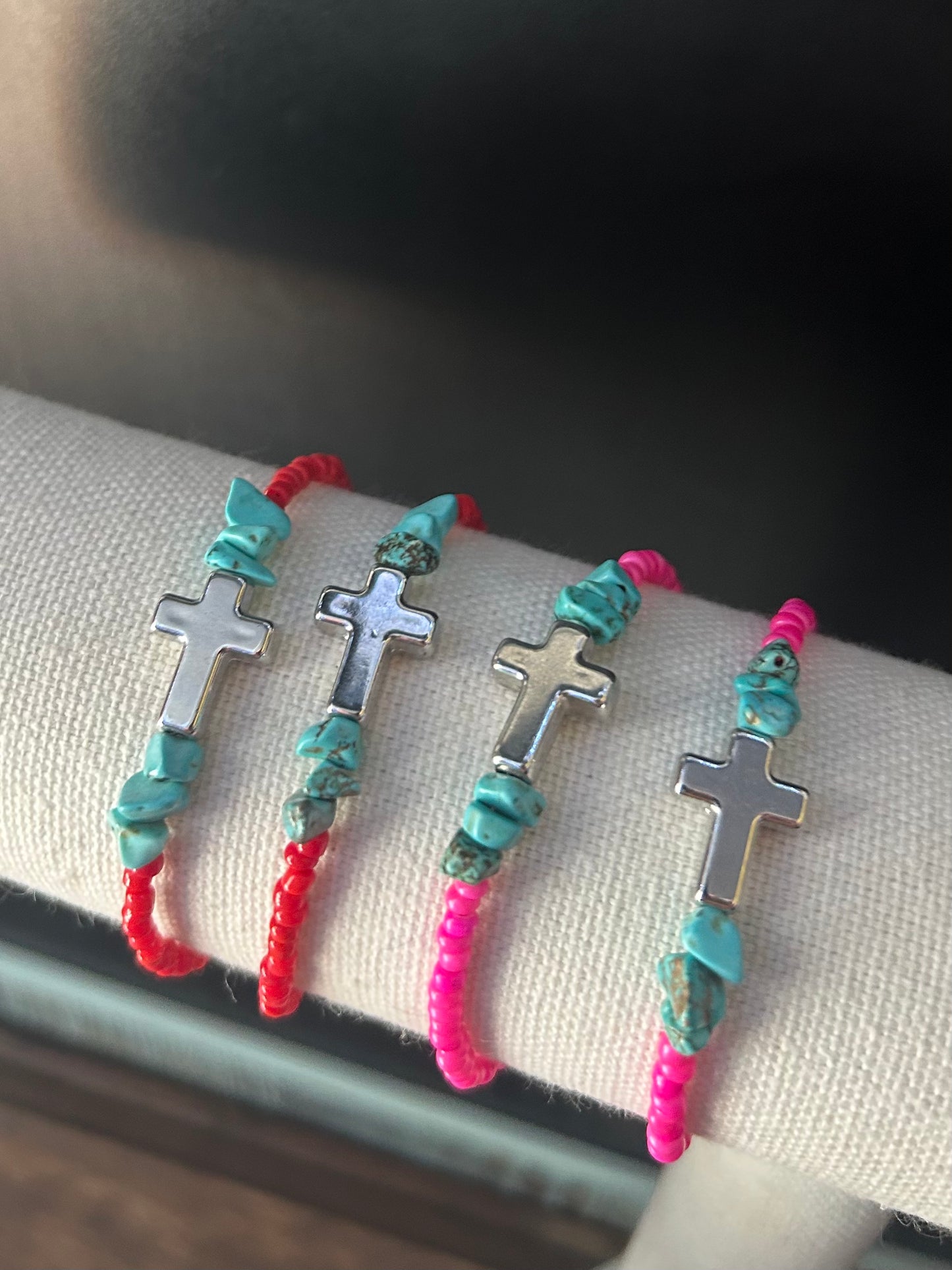 Cross & Turquoise Bracelet