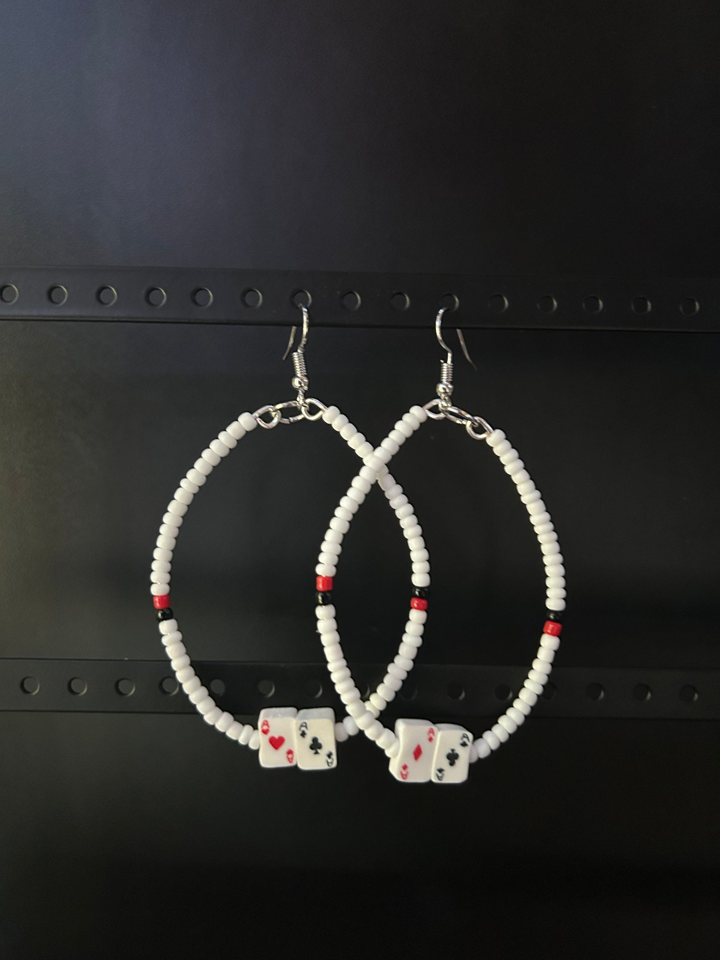 Ace hoop earrings