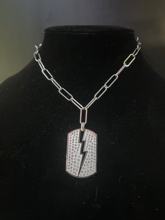 Lighting Bolt Bling Necklace