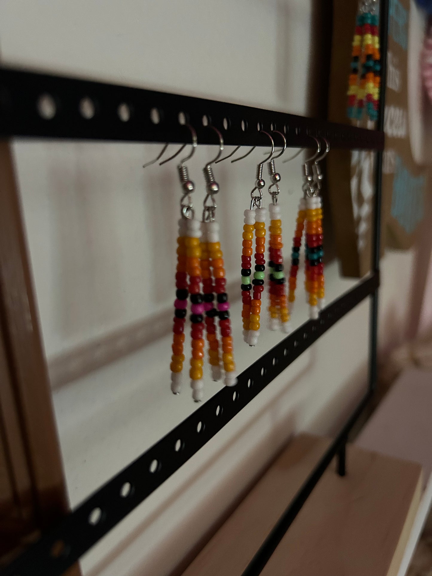 Sunset double bar earrings