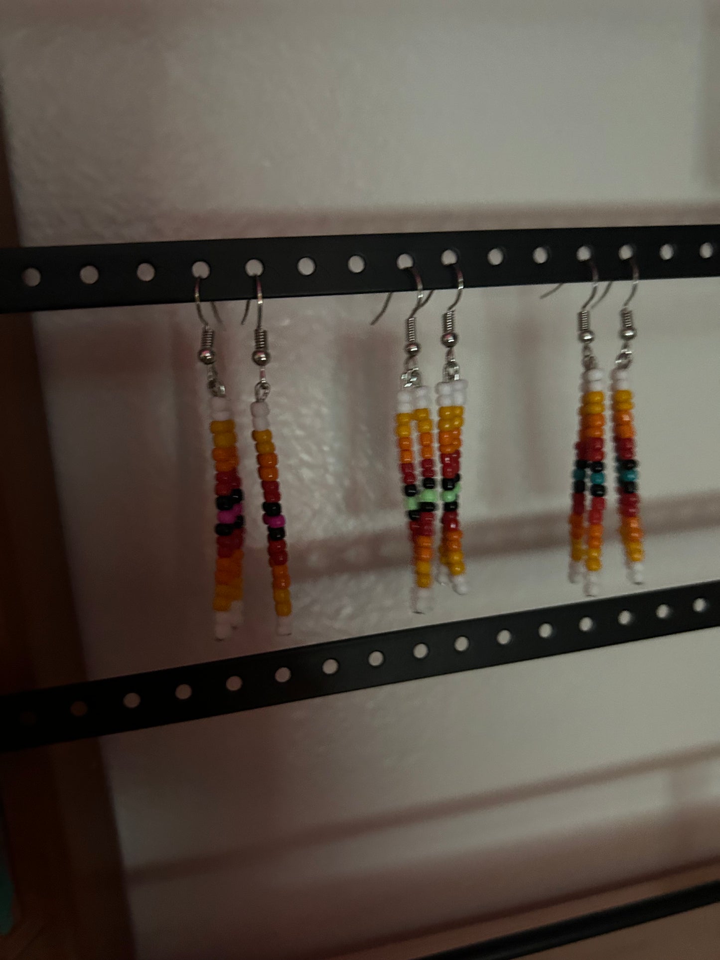 Sunset double bar earrings