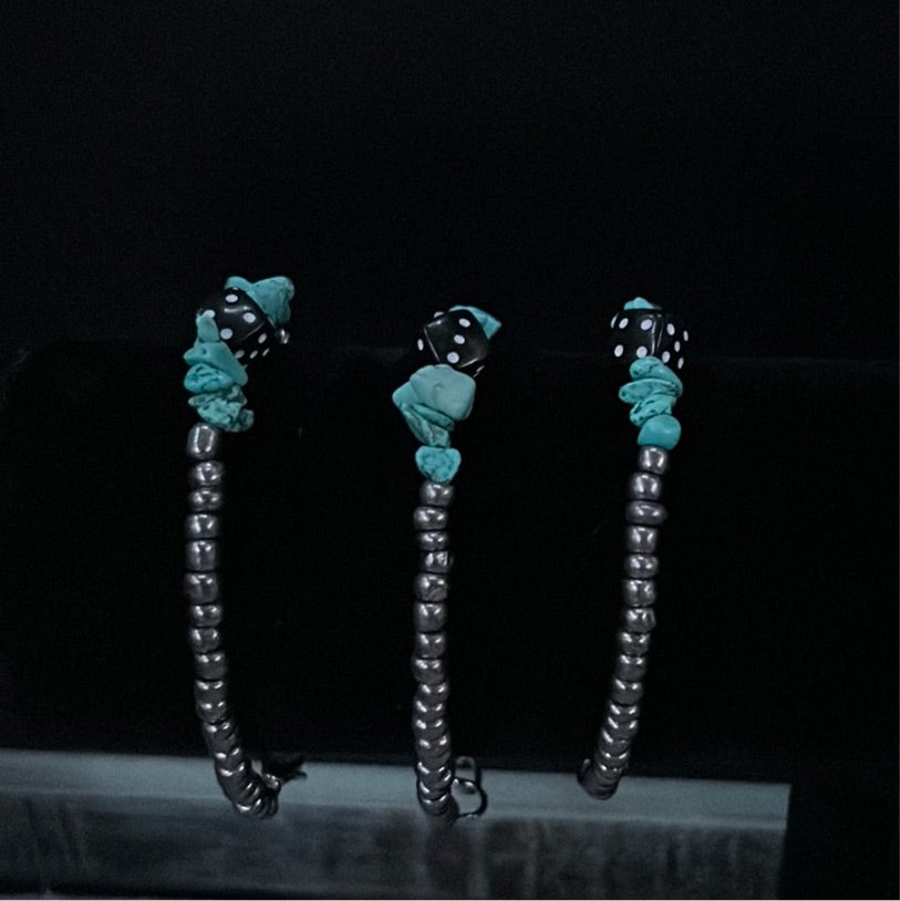 Dice & Turquoise Bracelet