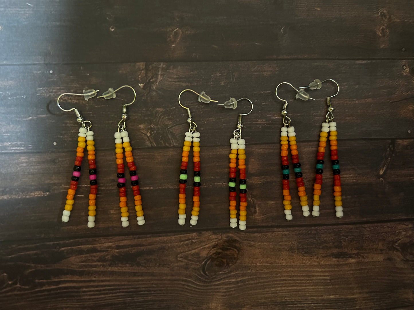 Sunset double bar earrings